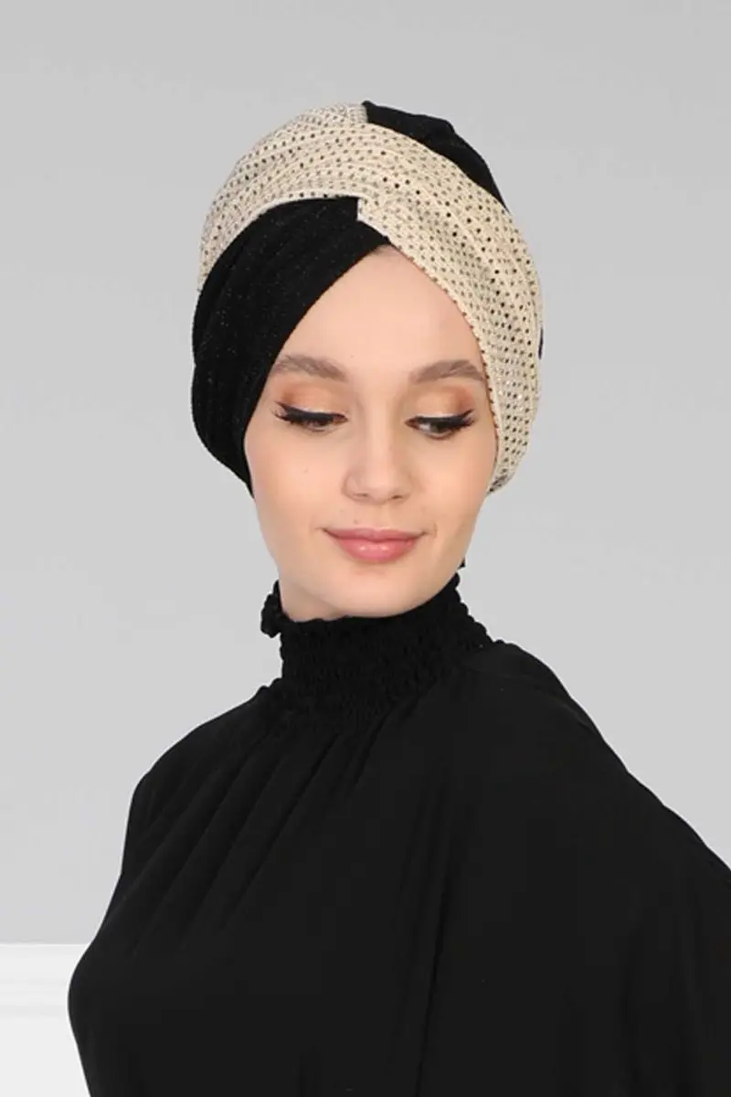 Hijab osso lantejoulas buzy ouro sequin