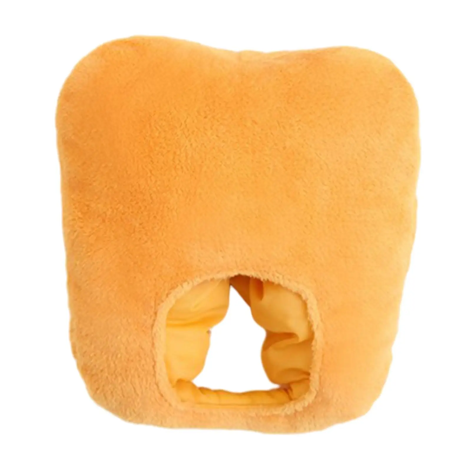 Divertido gorro de felpa de pepita de pollo, gorro de disfraz naranja para adultos y niños, accesorio para fotografía de Cosplay de Carnaval