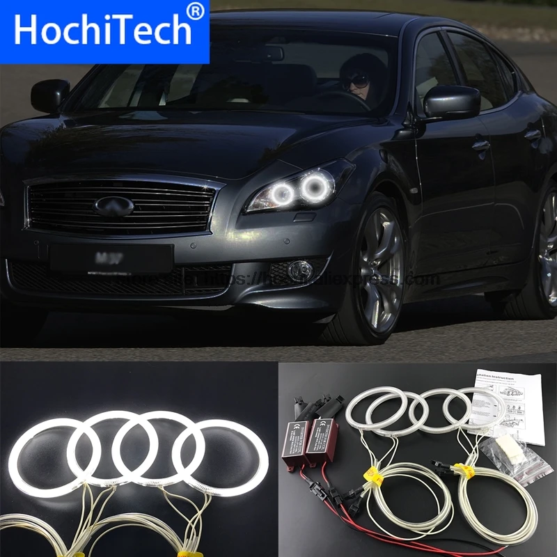 

Для Nissan Infiniti M Series Q70 2011-2014 HochiTech WHITE 6000K CCFL Фара Angel Demon Eyes Kit Angel Eyes Light