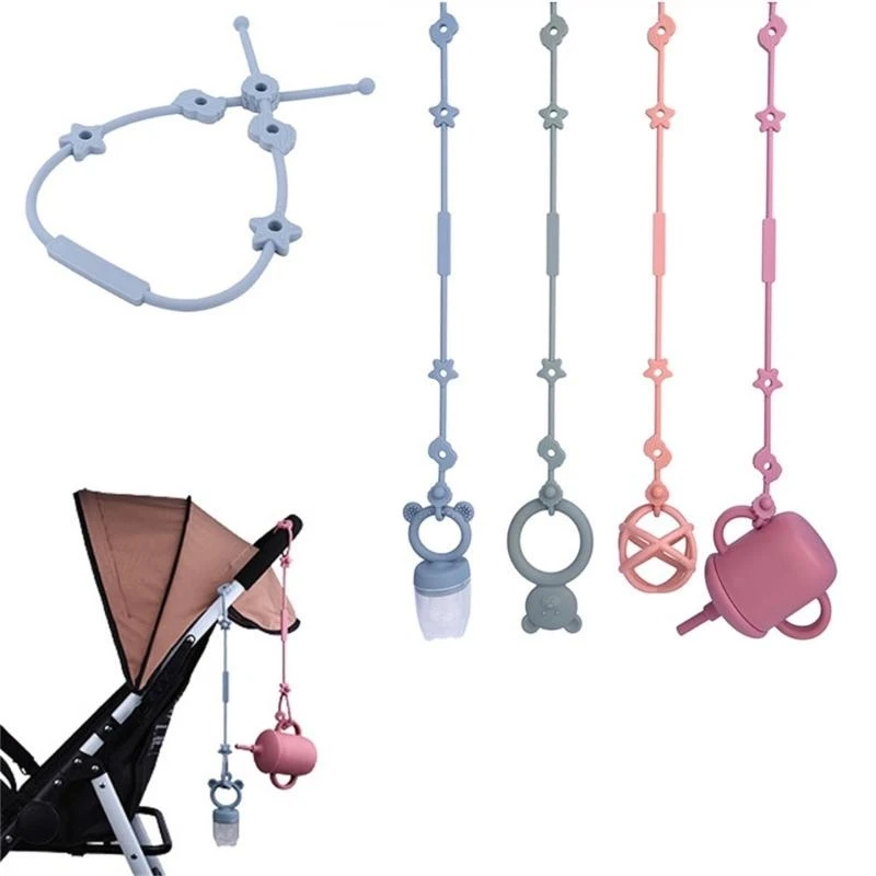 M76C لعبة أحزمة الأمان لكرسي مرتفع أسرة طفل لعبة زجاجة تسخير الأشرطة كأس الأشرطة الطفل هوة عضاضة الأشرطة #3