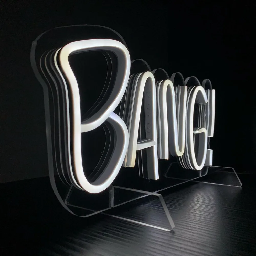 Custom Neon Sign Led Light For Wedding Party Birthday Name Personalized Neon Sign Decor Custom Language Letter Bang Neon Sign