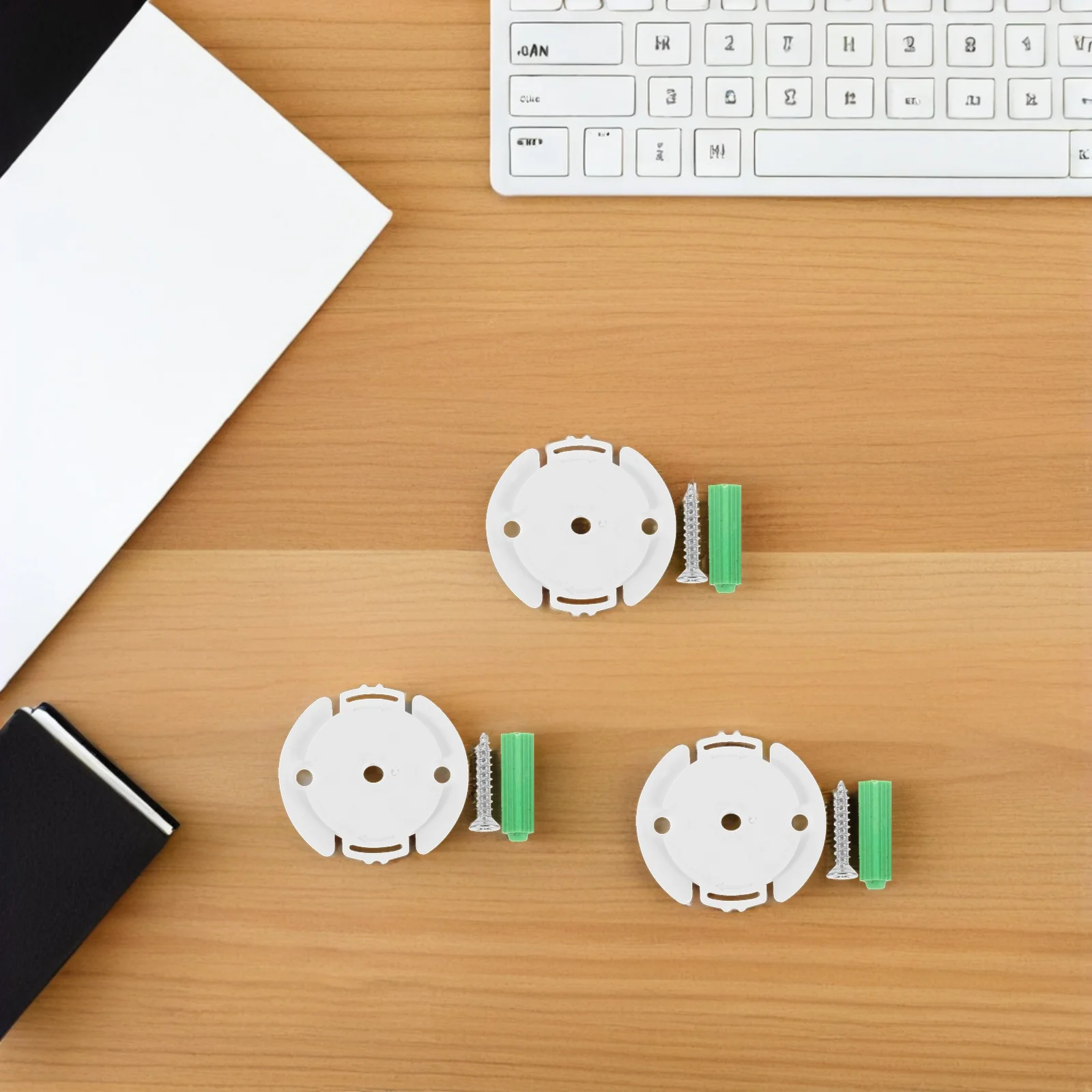 

20Pcs Stable Round Plastic Camera Base Easy Installation Indoor Security Camera Mount Compatible Enhanced Stability