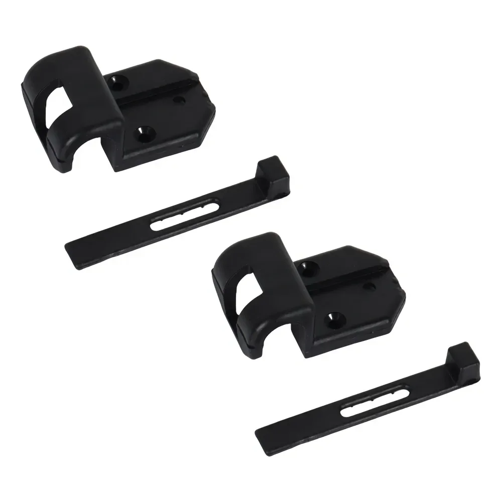 2PCS Automobiles Parts Black Sliding Table Rail Brackets With Hooks Suitable For RV Travel Trailers And Camping Vehicles