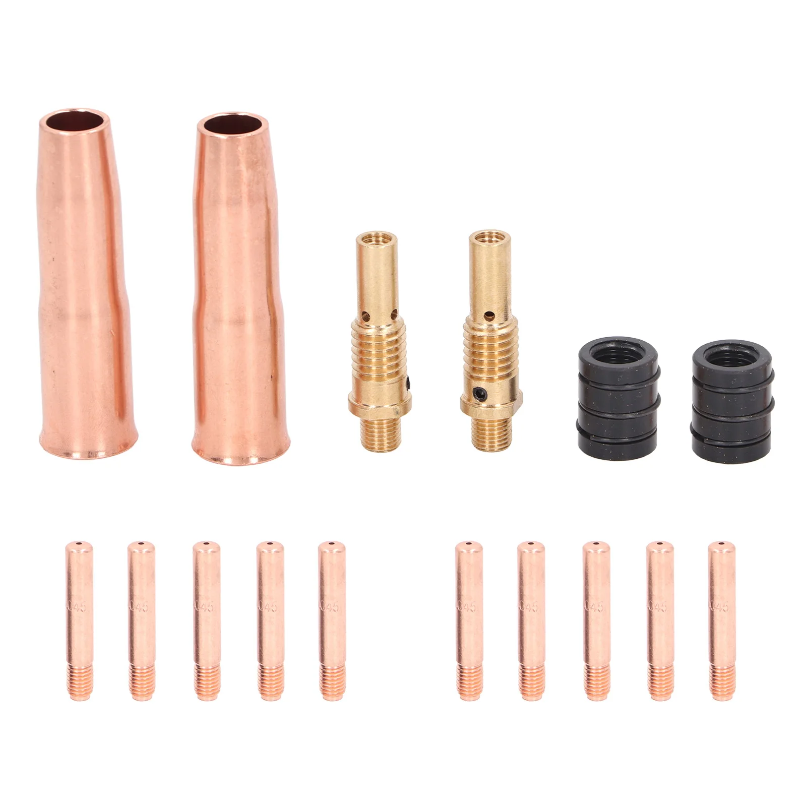 16Pcs MIG Welding Gun Accessory Kit Tip Nozzle Diffuser Adapter Torch Consumables For 200/250 M7