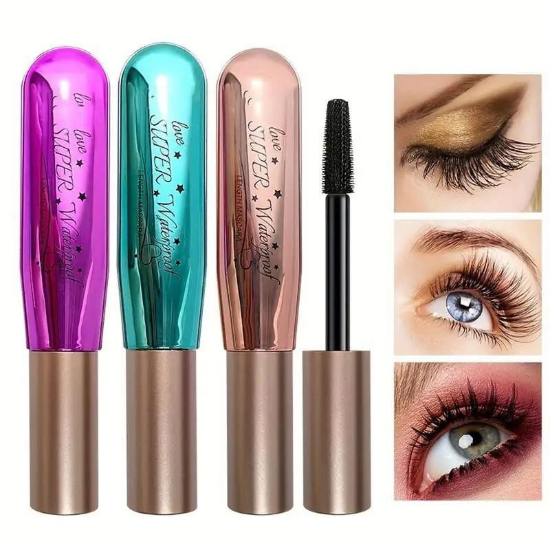 InjFiber-Mascara 4D pour extension de cils, résistant à l'eau, extra volume, anti-taches, curling, allongement, outil de maquillage pour les yeux