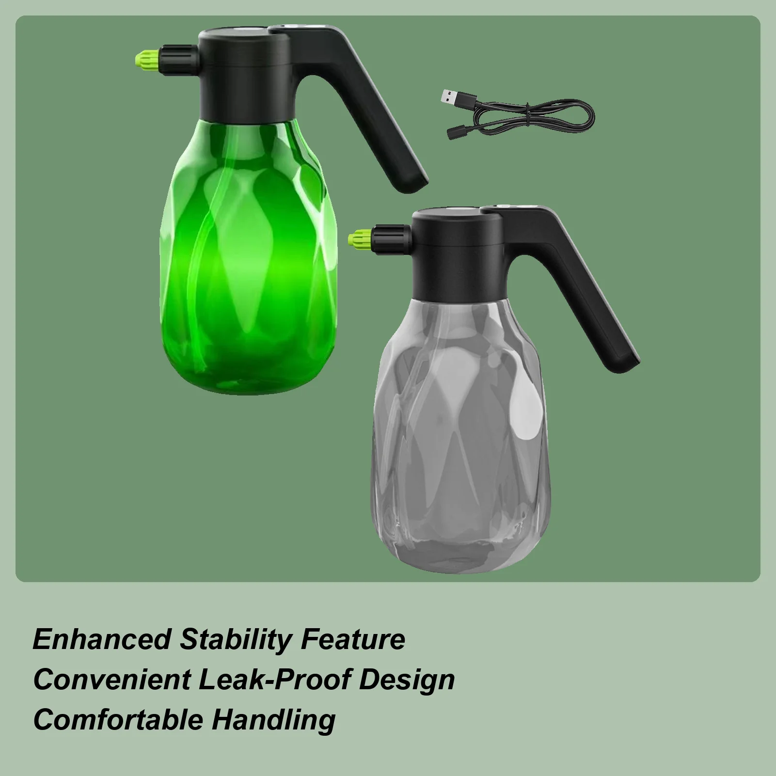 

Автоматический распылитель, 2 л, регулируемый инструмент для очистки, домашняя автоматическая лейка для растений, садоводства, газона, двора, травы, автомобиля