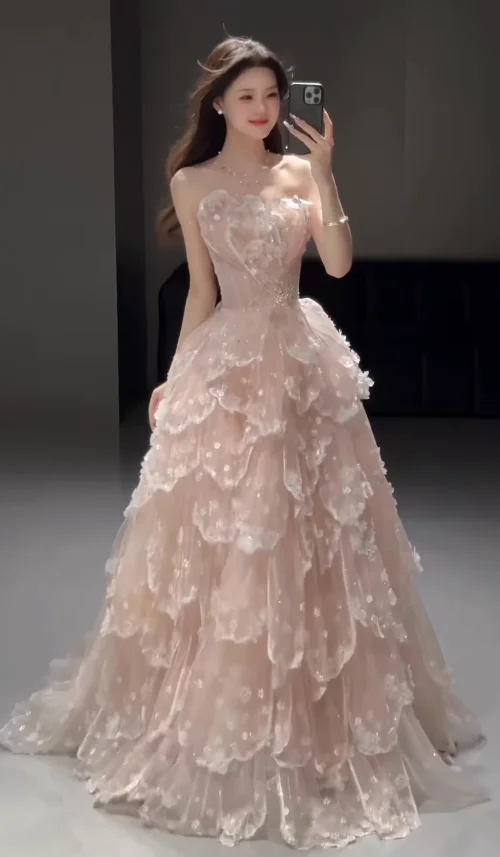 دبي أنيقة رائعة مخصصة زهرة رسمية لامعة مناسبة حفلة موسيقية فساتين السهرة حفلة فستاين سهرة/فساتين الحفلات #1