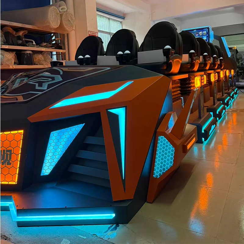 VR Warship 2026 New AR/VR Entertainment  9 Person 5D Roller Coaster Simulator 3D Arcade Game Machine 7D Flight Simulator view 4