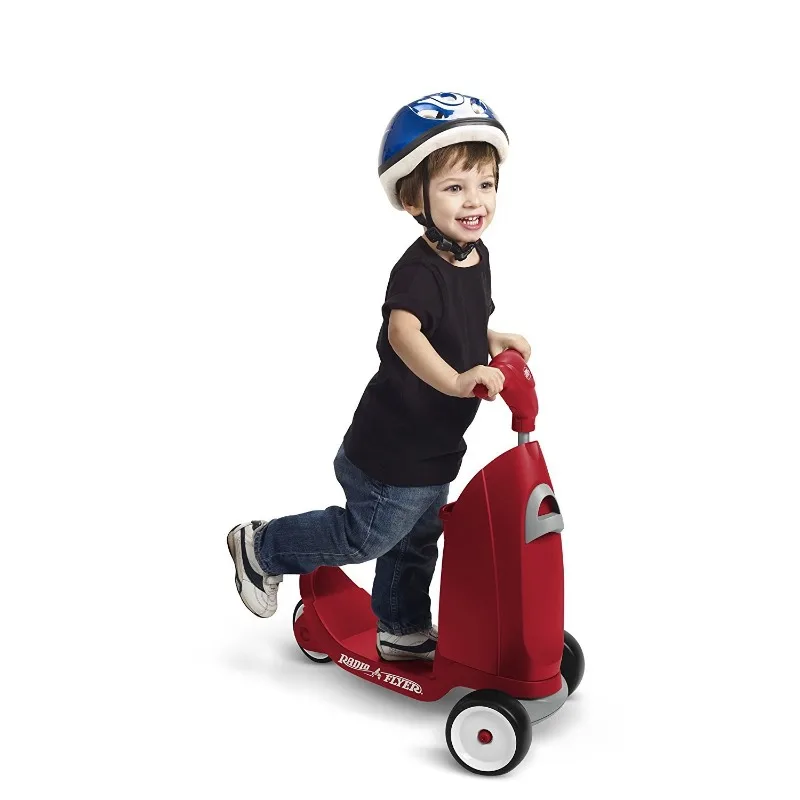 Children\'s three-wheeled scooter baby two-in-one scooter Multi-function