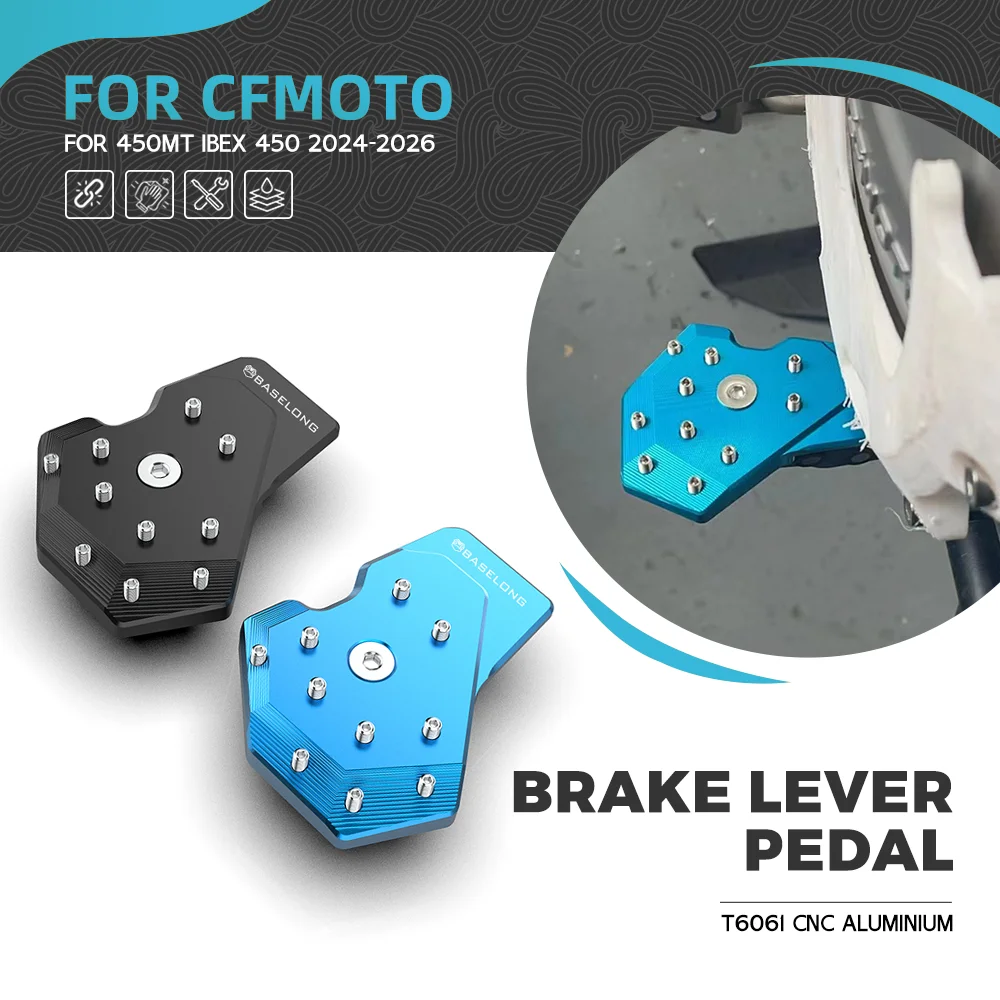 

FOR CFMOTO 450MT 2024-2025-2026 Ibex450 Motorcycle Accessories Rear Foot Brakes Pedals Levers Step Plate Extension 450 MT Ibex