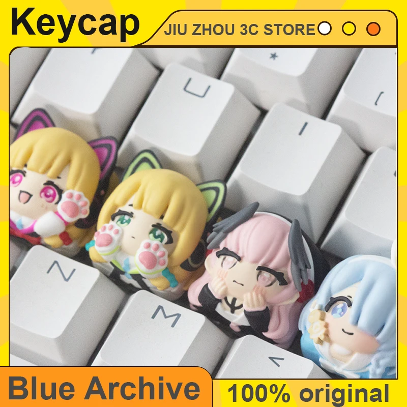 Blue Archive Keycaps A.R.O.N.A Saiba Momoi Saiba Midori Anime Resin Key Caps Mechanical Keyboard Cute Keycap Custom Girl Gifts