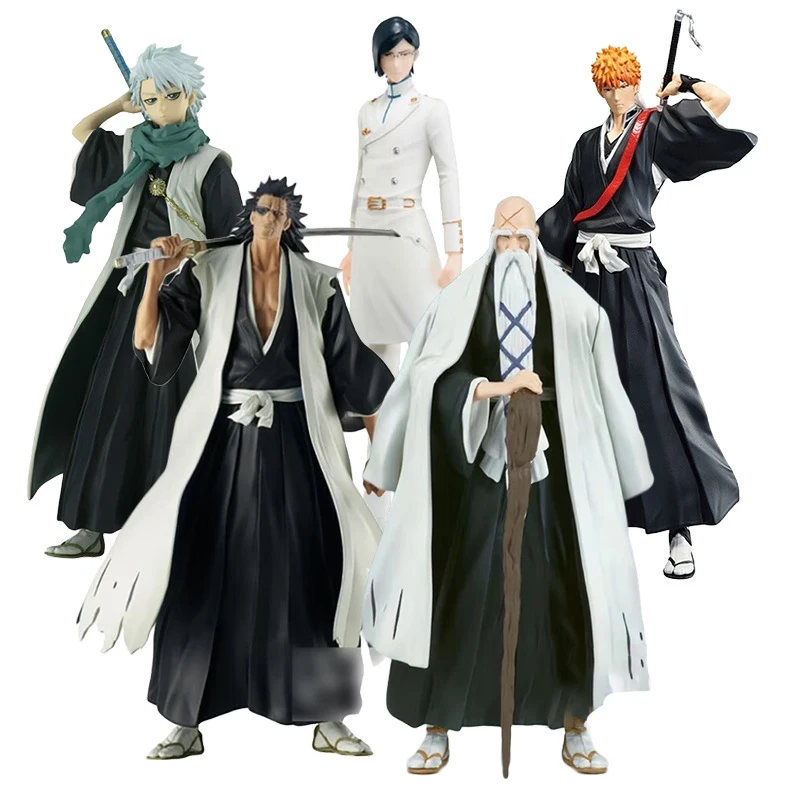 18.5cm BLEACH Anime  Hitsugaya Toushirou Zaraki Kenpachi Kurosaki Ichigo Action Figure Collectible Model Toys Japanese Dolls