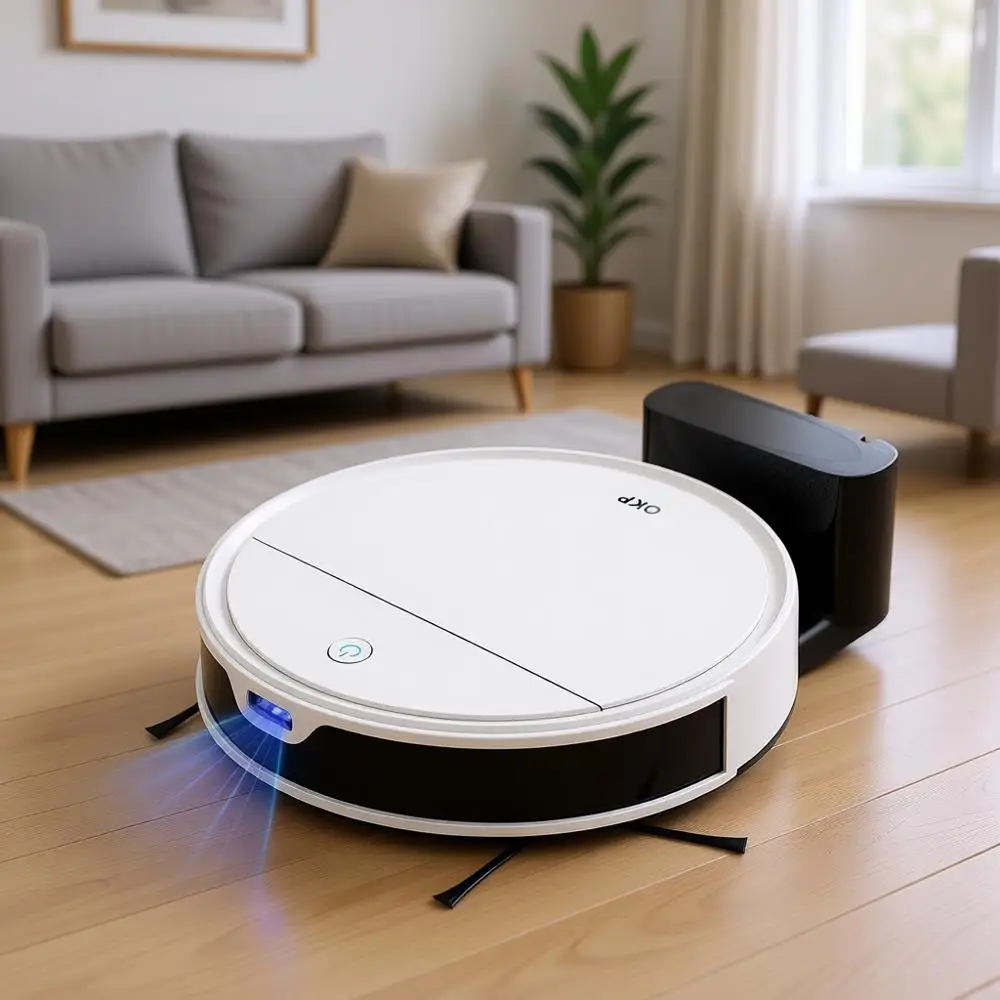 Ultra Small Robotic Cleaner, 2.9 inch Thin, 6000Pa Suction, 170Min Runtime, PSD190° Tech, Auto Charging, App/Alexa Control, 500M