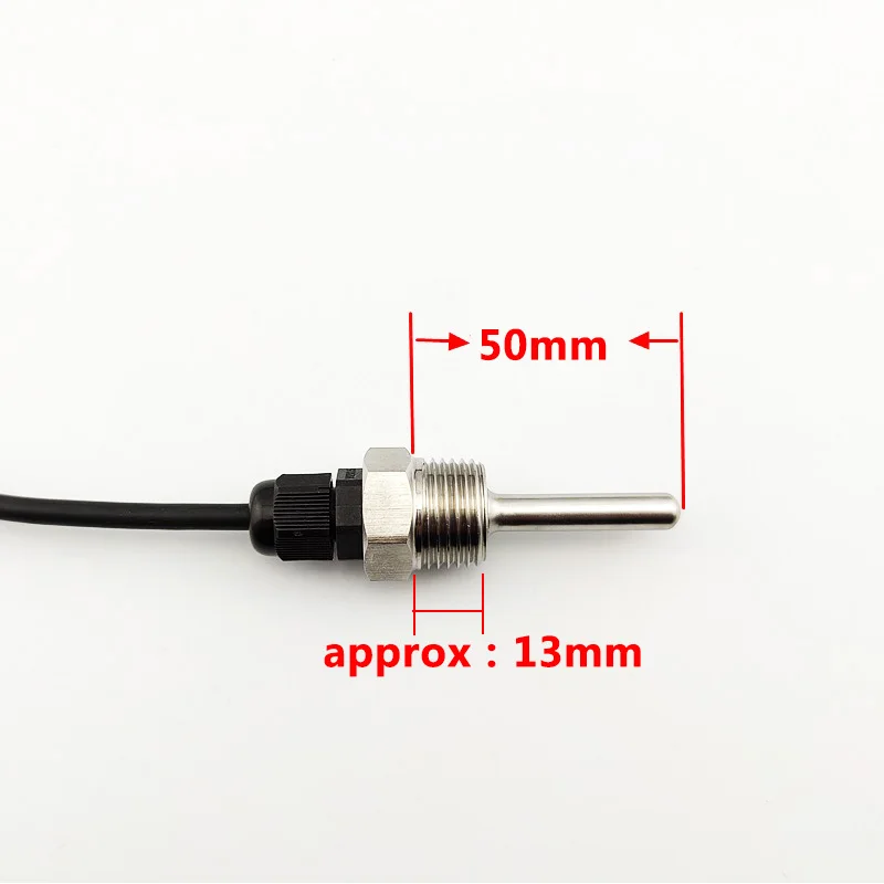 Imagem -04 - Sensor de Temperatura Pt1000 e Pt100 Habitação Sus304 Resistência Platina Bsp g1 Sonda de Rosca Solar Tanque de Água Específico para Tubos Cegos