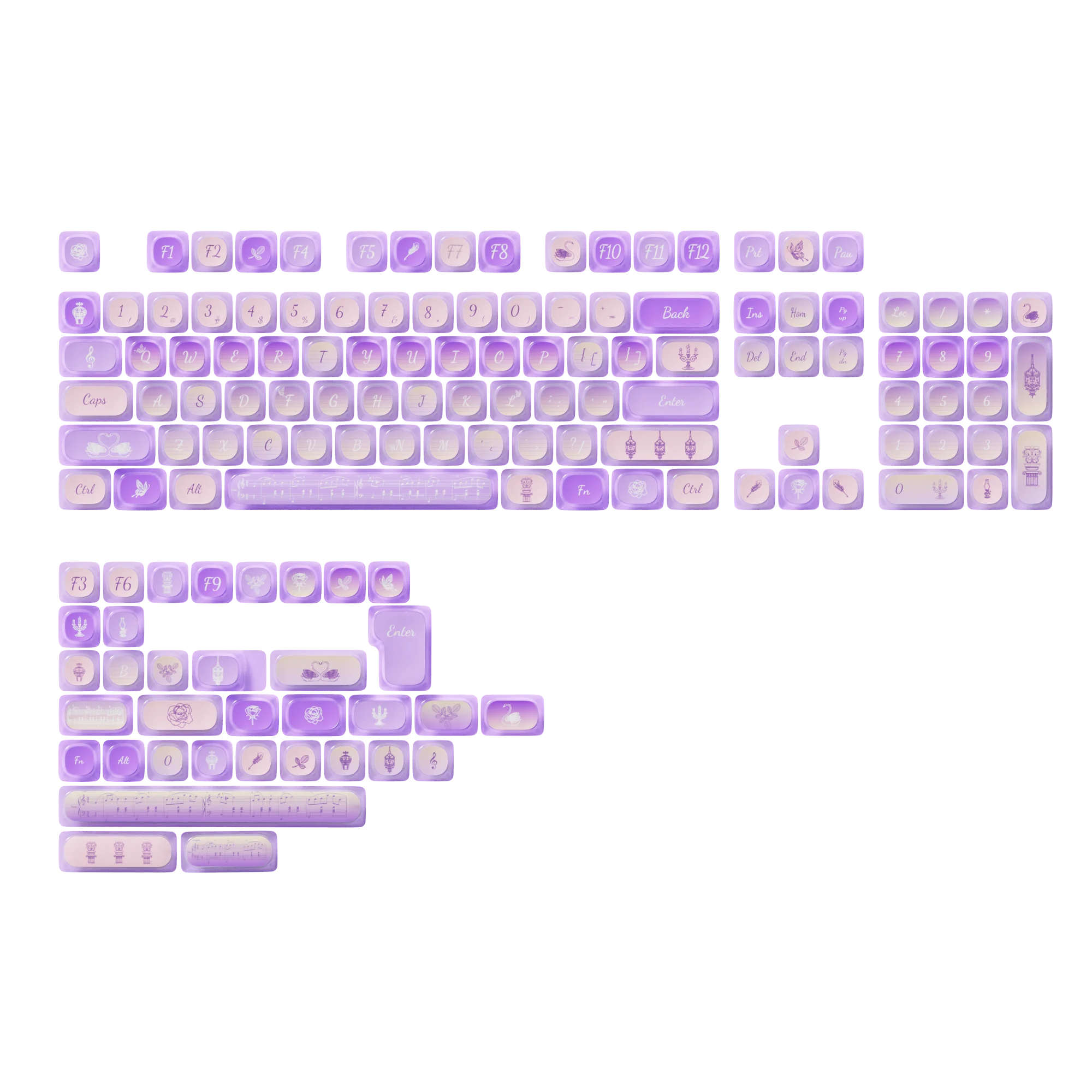 

Akko Original Theme Keycap Set MOA Profile PBT 4-side Transparent Dye-sub Keycaps for ISO/ANSI Layout MX Mechanical Keyboard