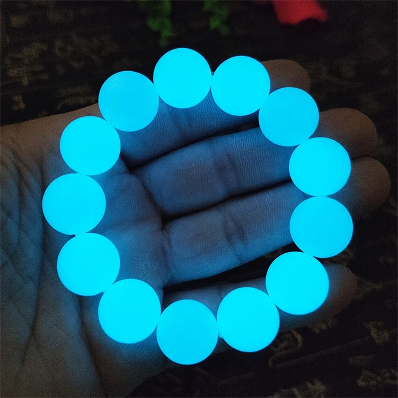 Leuchtende Armbänder für Frauen Männer fluor zierende Naturstein Armband Nachtlicht leuchtende Perlen Armreif Modeschmuck Paar Geschenk