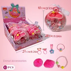 7Pcs Girls Jewelry Set  Bracelets  and Rings Set  Dress up Play Jewelry Party Favors Birthday Gifts for Little Girls Kids Toddle