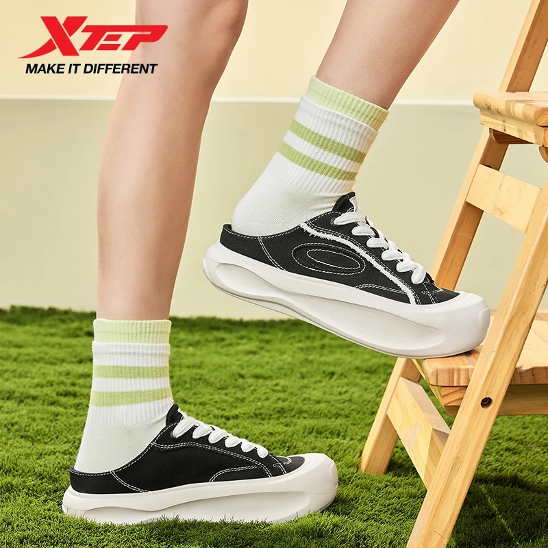Xtep Starfall Leisure Shoes for Women 2025 Summer Thick-soled Lightweight Fashion Street Style Skateboarding Shoes 875218310017