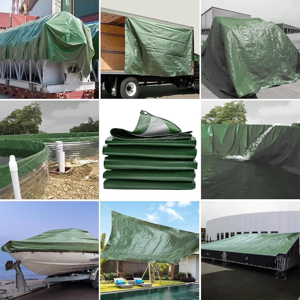 Waterproof Tarpaulin Sheet Heavy Duty 3X4M Large Rainproof Tarp UV Block PE Cover For Car Pool Garden Furniture Durable Use