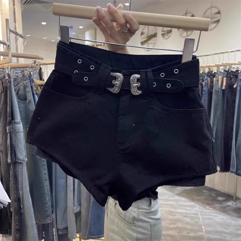 Hairy Edge Sexy Hot Girl Denim Shorts 2025 Summer New High Quality Women Jeans Mujer High Waist Legs Long Hot Pants