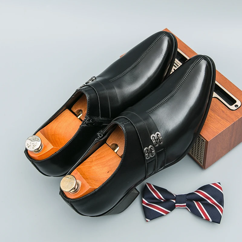 

Мужские лоферы из искусственной кожи с острым носком, деловая повседневная мужская обувь, размер 38-46