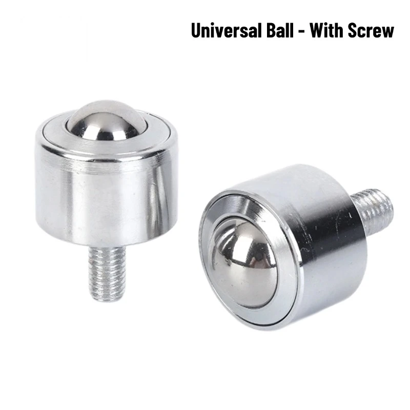 1PCS Heavy Duty Universal Ball KSM-12FL Ball Bearing Nylon Steel Ball Bull Eye Wheel with Screw