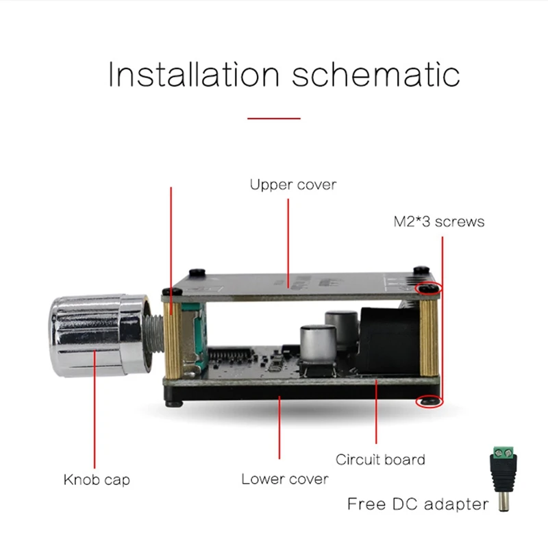XY-C15H 20Wx2 สเตอริโอบลูทูธเครื่องขยายเสียงดิจิตอลโมดูล Dual Channel 360 องศา Stepless Tuning Board