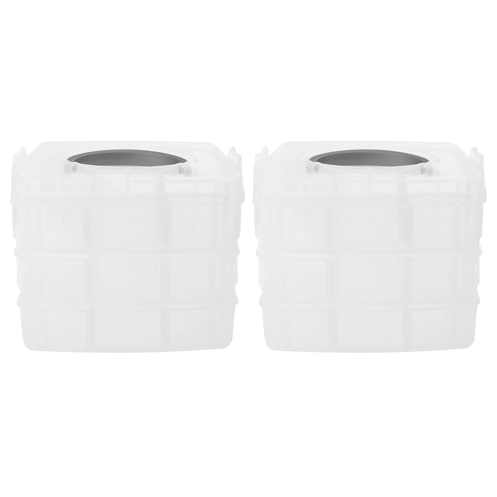 Caja de almacenamiento portátil para decoración de uñas, estuche de herramientas de manicura con asa, organizador de suministros de salón, Kit de manicura de gran capacidad, 2 uds.