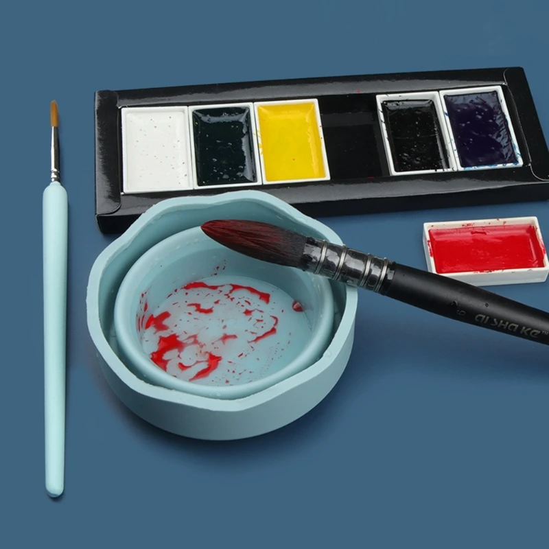 فرشاة رسم صغيرة غسل دلو متعددة الأغراض قابلة للطي فرشاة الرسم غسل دلو قابلة لإعادة الاستخدام سميكة القاع في الهواء الطلق