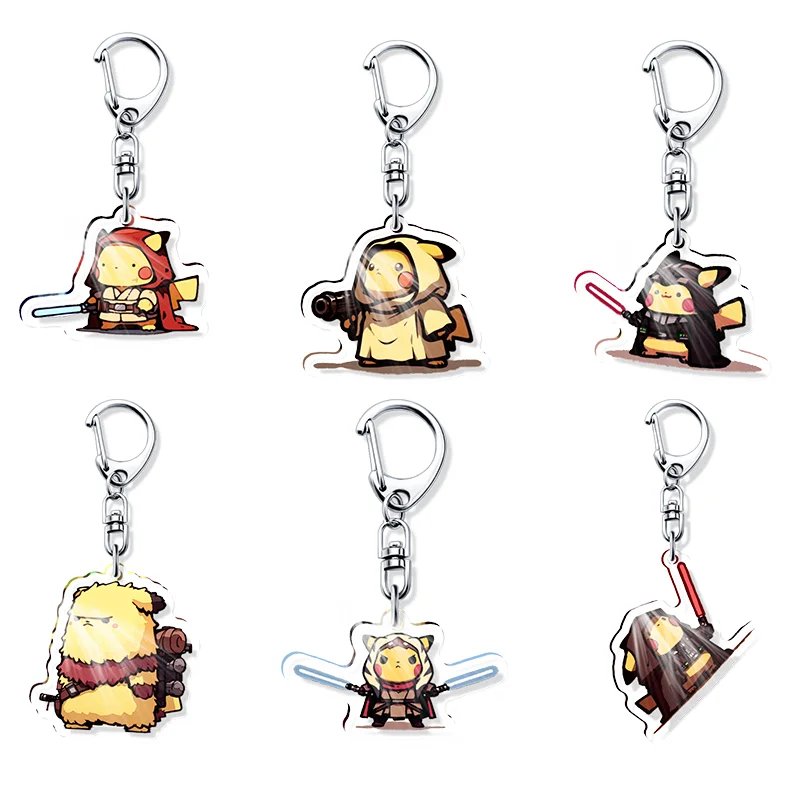 

Pikachu Cosplay Acrylic Keychain Jewelry Campus Related Products Cultural Creativity Friends Baby Gifts Charms Souvenir Bag