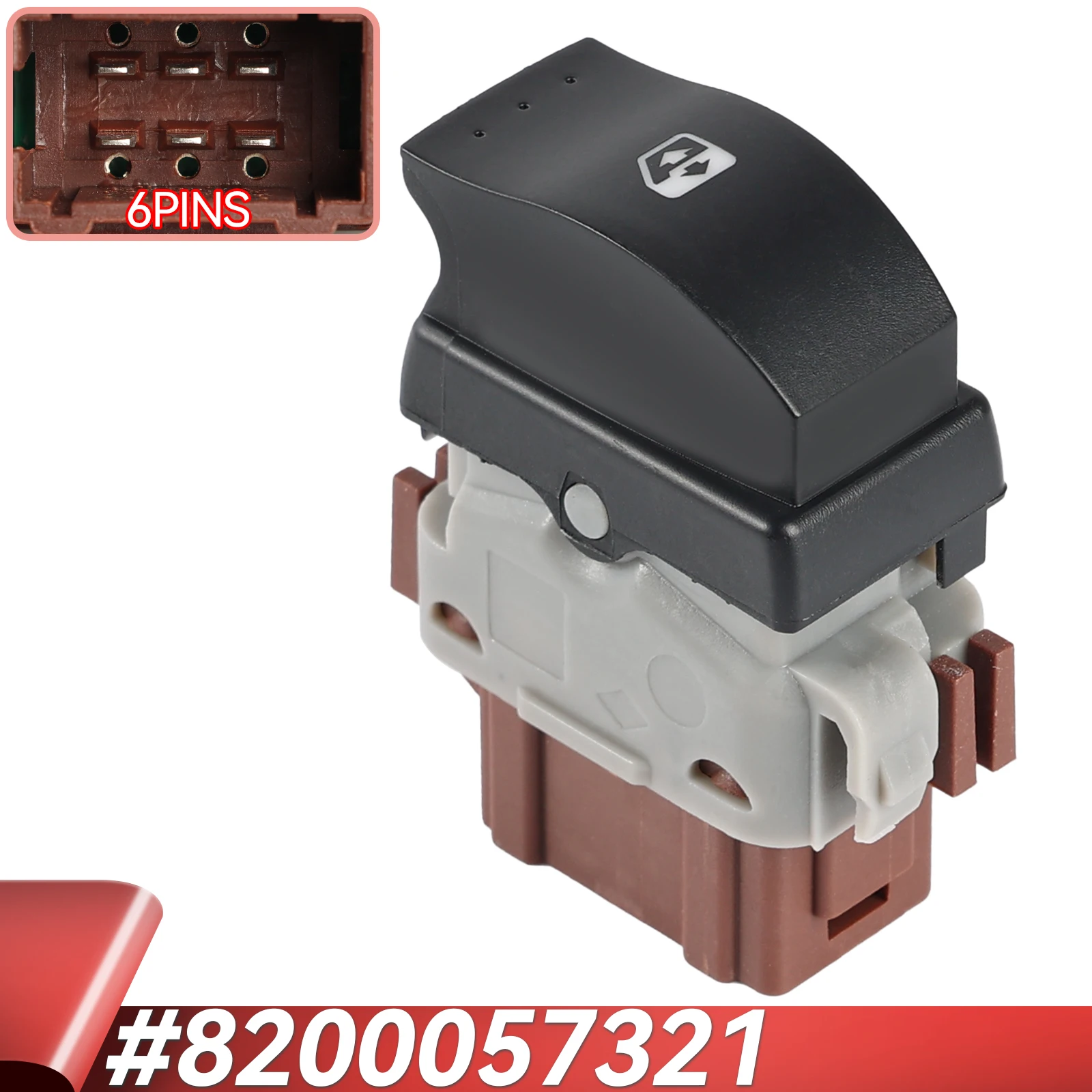 Passenger Window Control Switch Regulator Button For Nissan Interstar Opel Movano Vivaro Renault Master Trafic II MK2 8200057321