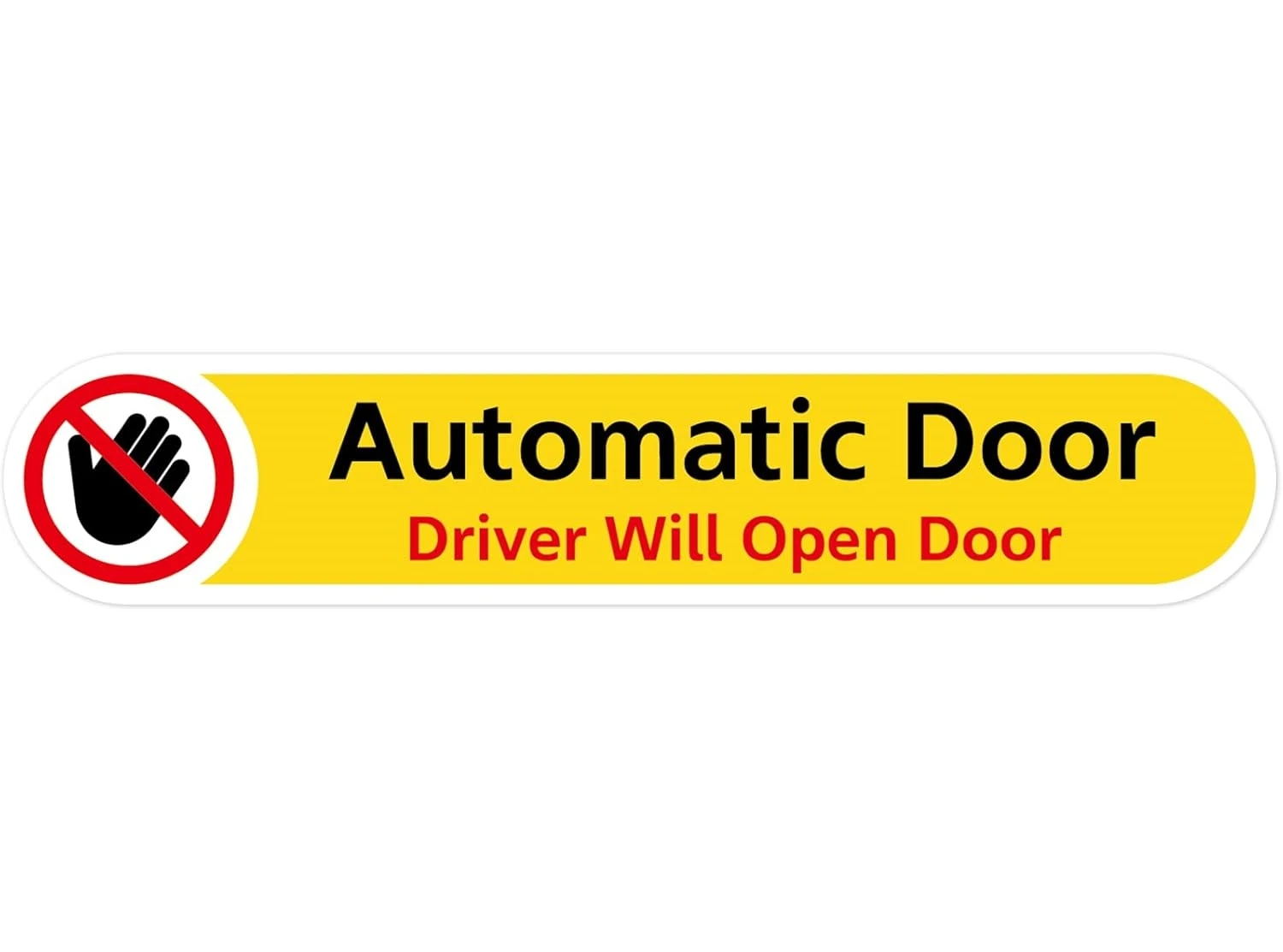 Car Sticker Warning Automatic Door Driver Will Open Door Vinyl Tape Decal Motorcycle Helmet Auto Truck Side Window Decals