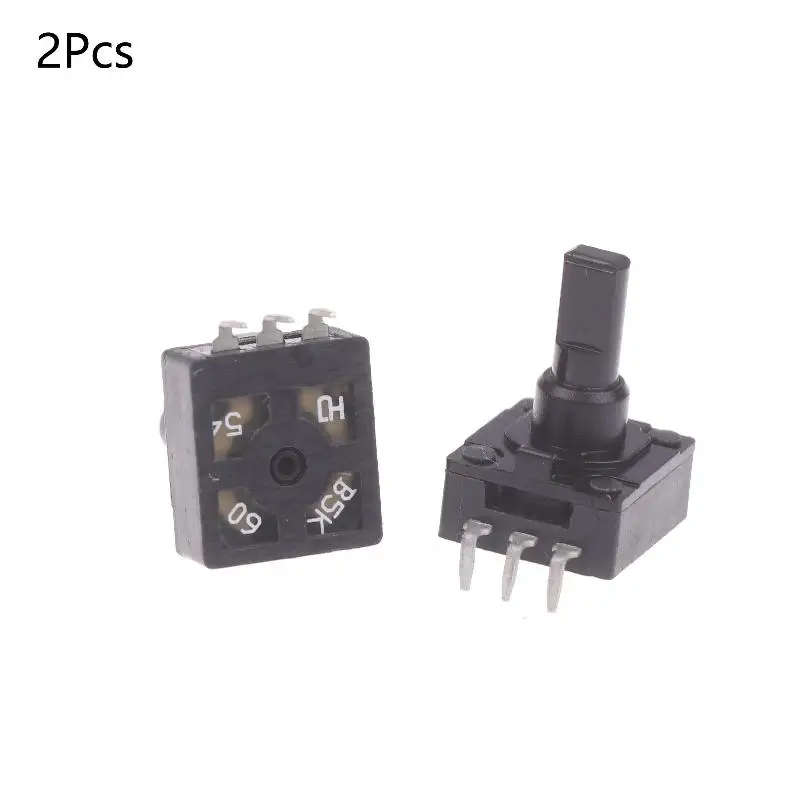 2Pcs Precision Potentiometer B5K 3 Pin 10mm Shaft 60 Degree High Precision