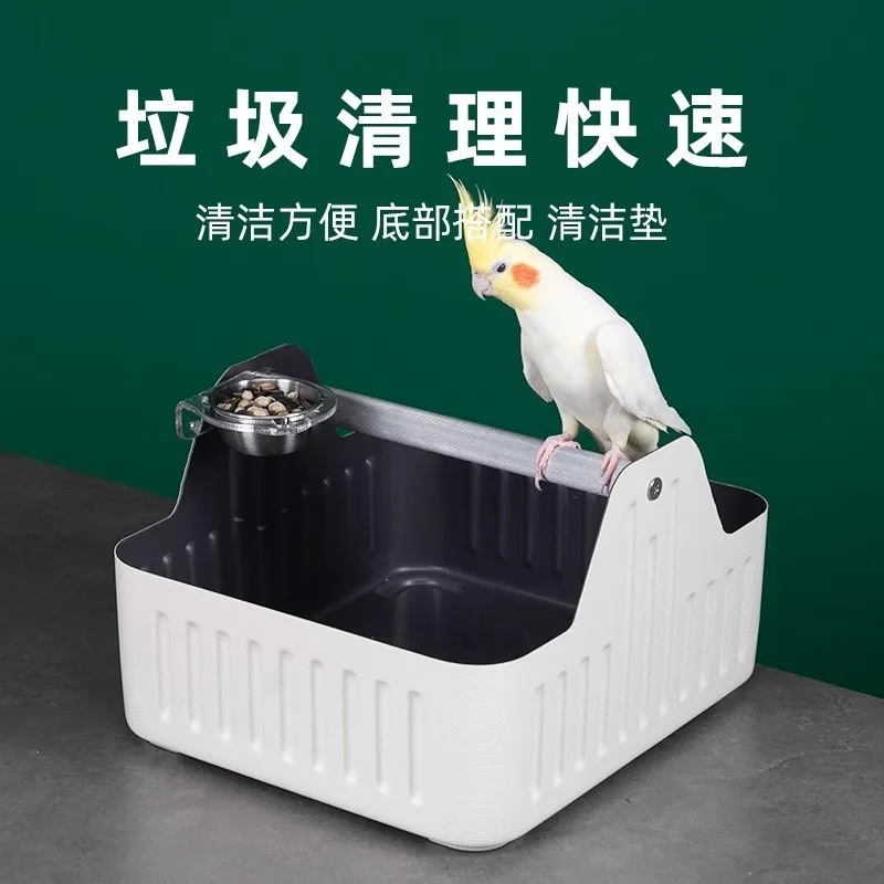 Parrot Special Toilet Perch with Tray Desktop Bird Potty Training Stand Fixed Defecation Station for Parakeet Cockatiel view 4