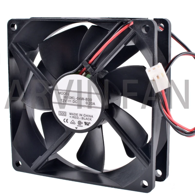 COOLING REVOLUTION 3610KL-04W-B30 9cm 9025 9225 90mm Fan 12V 0.20A Double Ball Bearing Computer CPU Power Cooling Fan