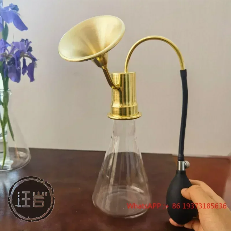 Glass Fragrance Bottle Spa Spa Funnel Device Brass Instrument Liquor Essential Oil PerfumeCoffee