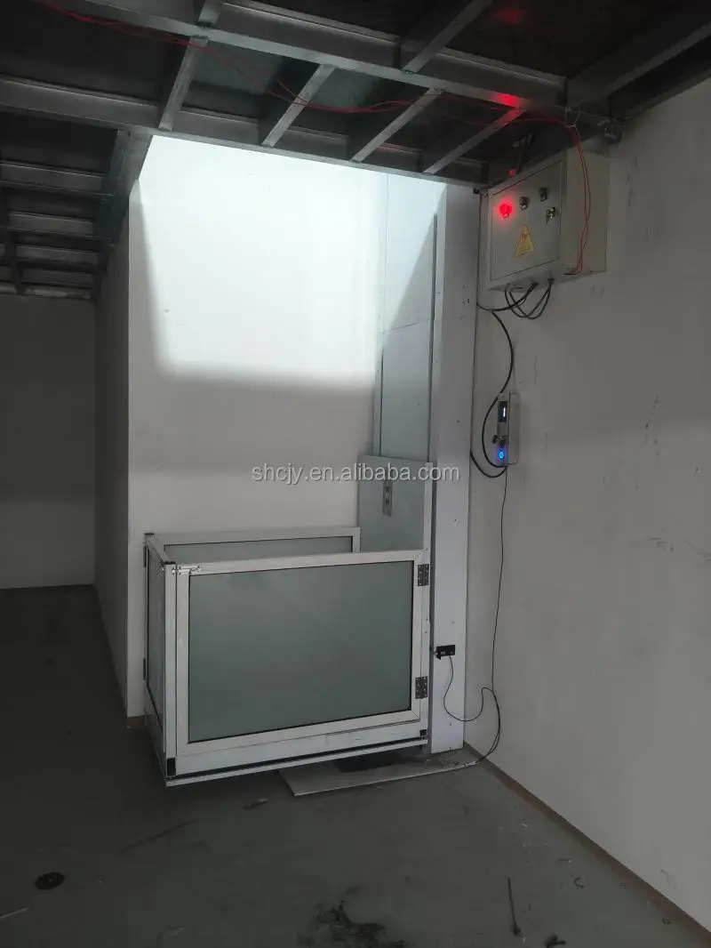 Electric Lift for a 2-story House Vertical Small Wall House Outdoor 500kg Hydraulic Freight 1000kg Cargo Lift Cheap Elevator