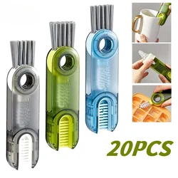 3-in-1 Cleaning Brush Water Bottle Lid Cleaning Brush Multi-Purpose U-Shaped Cup Crevice Cleaning Brush Silicone Cleaner