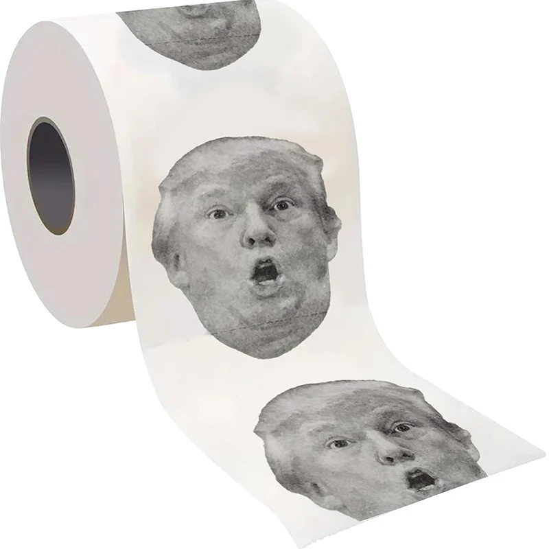 Interesting President Printing Toilet Paper  Novelty Bathroom Tissue  Political Gimmick Presenting Kitchen Toilet Toilet Paper