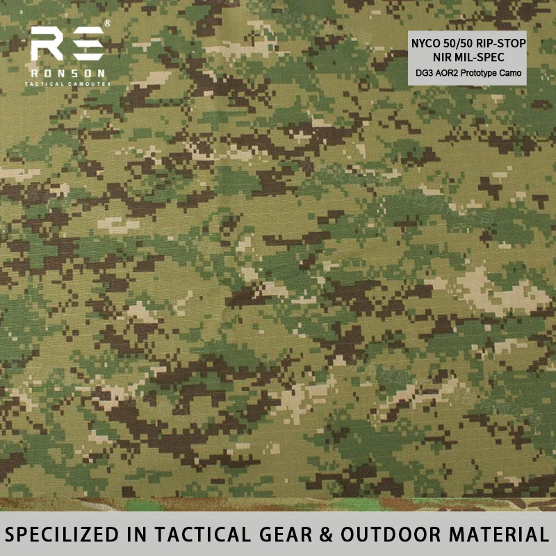 

Ткань тактическая камуфляжная DG3 AOR2, нейлон-хлопок, для тактической спортивной одежды, NYCO5050, рипстоп, водоотталкивающая