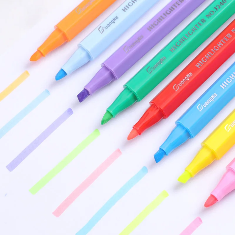 

8 colors/set Metallic Highlighter Set - Assortment of 8 Subtle Glitter Highlighter Markers Note Taking and Journaling Supplies