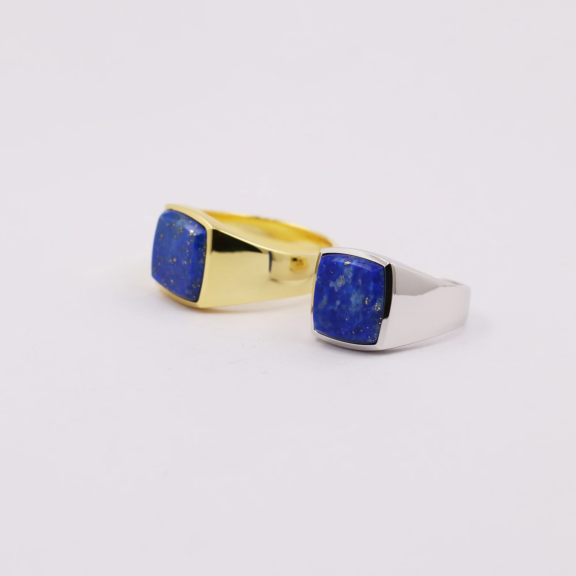 

Mens Silver Lapis Lazuli Signet Ring