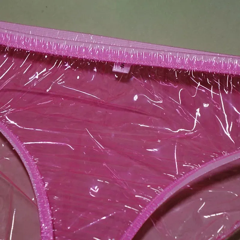 Imagem -04 - Cuecas de Pvc Transparente Sexy para Homens e Mulheres Abdl Silencioso Suave Suave Cuecas Perspectivas à Prova de Vazamento Casal Calcinha Erótica