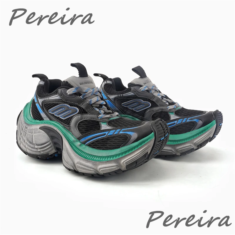 

Retro Trend Thick Sole Sneakers for Men Women Summer Breathable Mesh Mixed Color Sports Shoes Outdoor Walking Couple Casual Shoe
