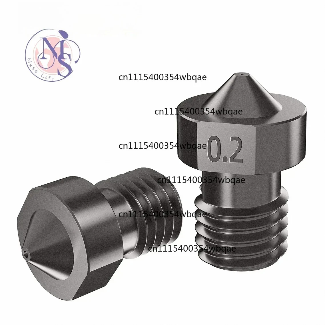 ZOCI-FOR-1/2pcs E3D V6 Hardened Steel Nozzle 0.2-1.0MM For 1.75mm Filament V5 V6 Hotend 3D Printer Parts