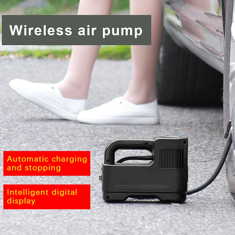 

New 1PCS Wireless Car Inflatable Pump Rechargeable Car Air Compressor Pump 150PSI 120W Automobiles Tire Inflator