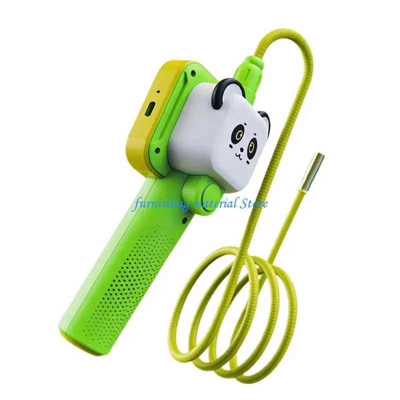 Y5GD Fun Green Panda Shaped 2.4 Inch Handheld Endoscope with 200W Camera for Vehicle