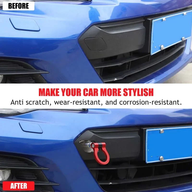 1Pcs Aluminum alloy Red For Toyota 86 Subaru BRZ 2012-2020 car front bumper trailer ring screw car modification accessories