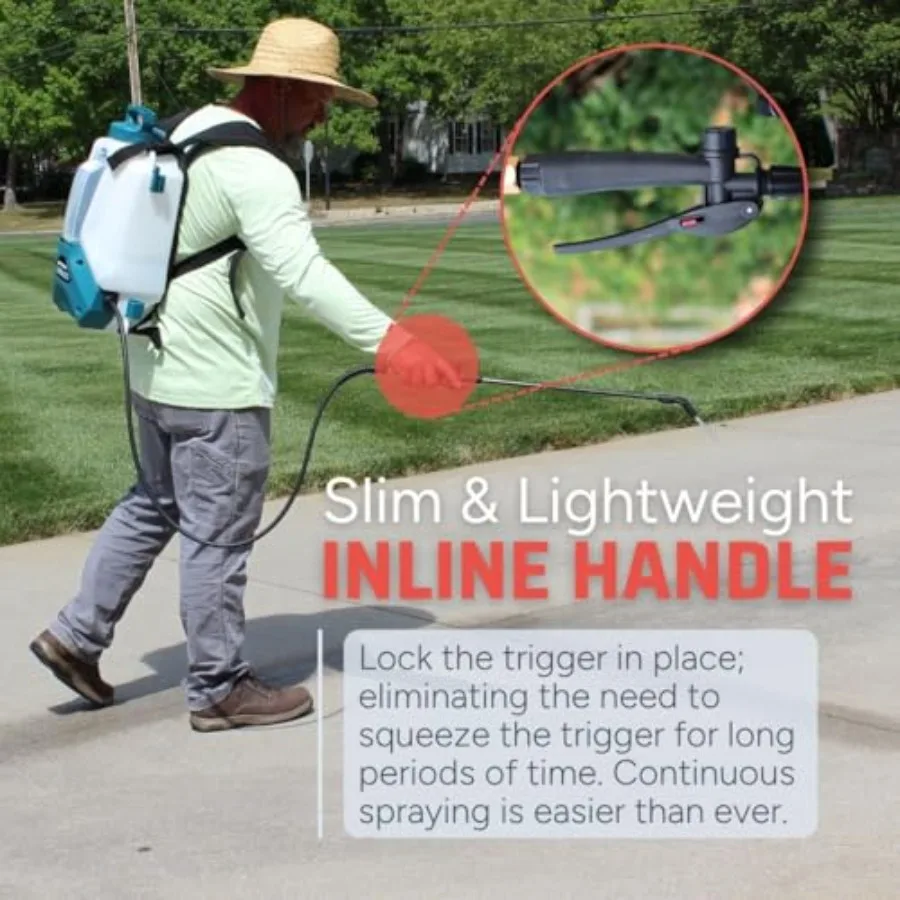 بخاخ حقيبة ظهر تورنادو 4 جالون يعمل بالبطارية موديل 2025 بخاخ حديقة الحديقة القابل لإعادة الشحن مع شاحن بطارية متضمن