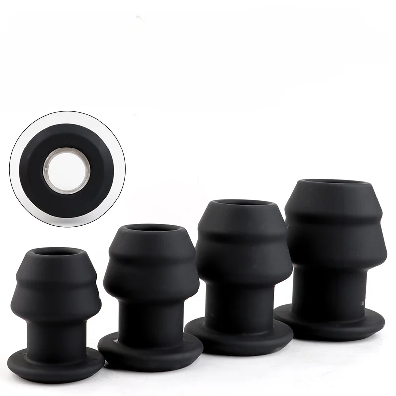 Black Silicone Plug Anal Oco, Expansor de Speculum, Estimulador Anal, Dilator Ânus, Masturbação Sex Toys, Rolha Anal, Adultos, 1 Pc